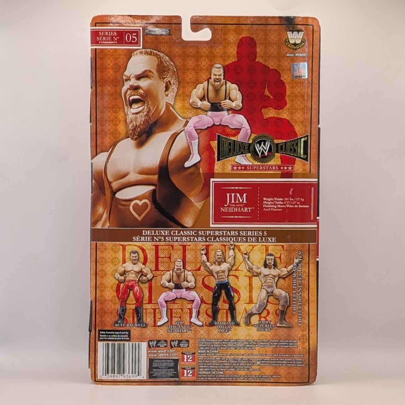 2008 WWE Jakks Pacific Deluxe Classic Superstars Series 5 Jim "The Anvil" Neidhart