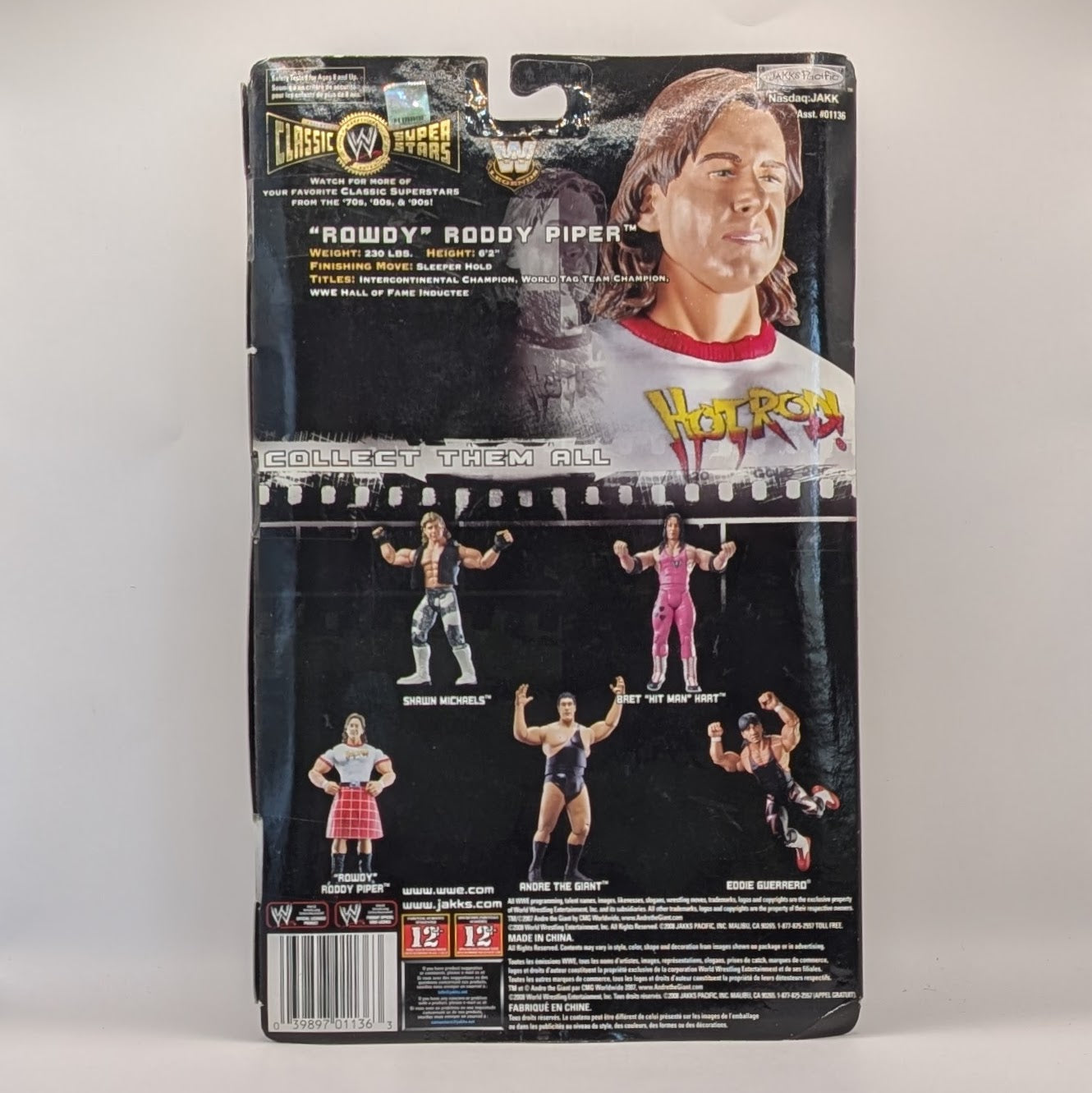 2008 WWE Jakks Pacific Best of Classic Superstars Series 1 Rowdy Roddy Piper