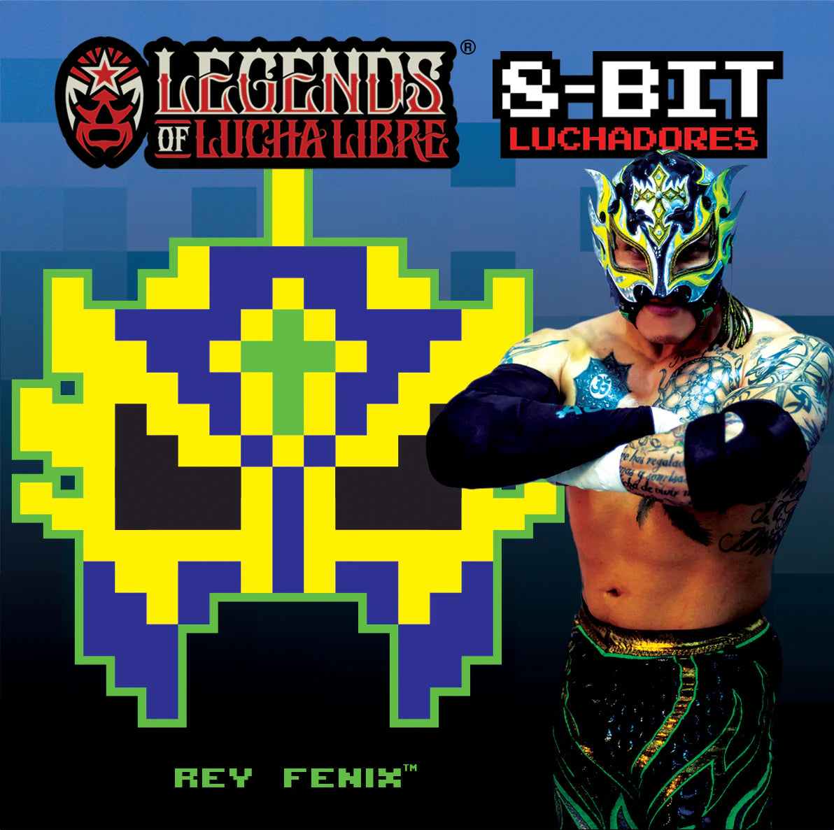 2019 Pix Brix Legends of Lucha Libre 8-Bit Luchadores Rey Fenix