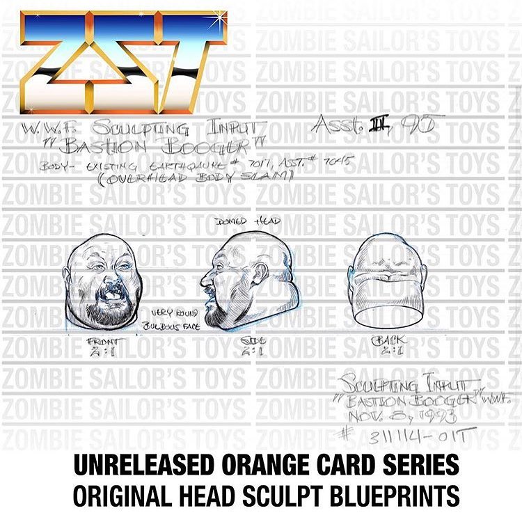 Unreleased WWF Hasbro Orange Card Series 12 Bastion Booger