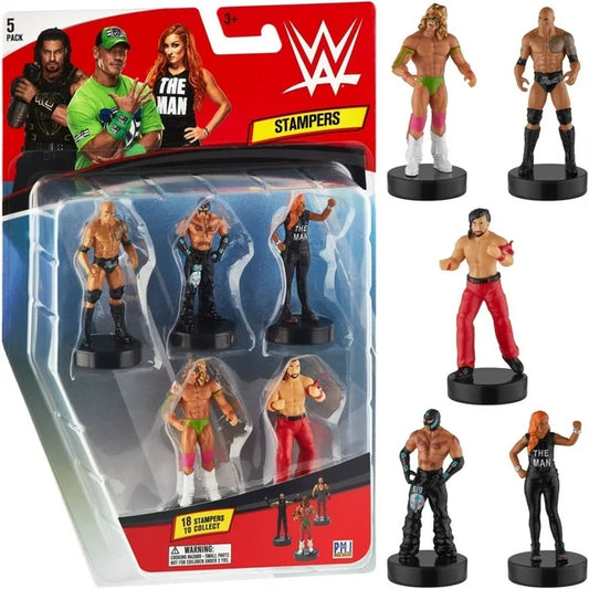 2020 WWE PMI Stampers 5-Pack: The Rock, Rey Mysterio, Becky Lynch, Ultimate Warrior & Shinsuke Nakamura