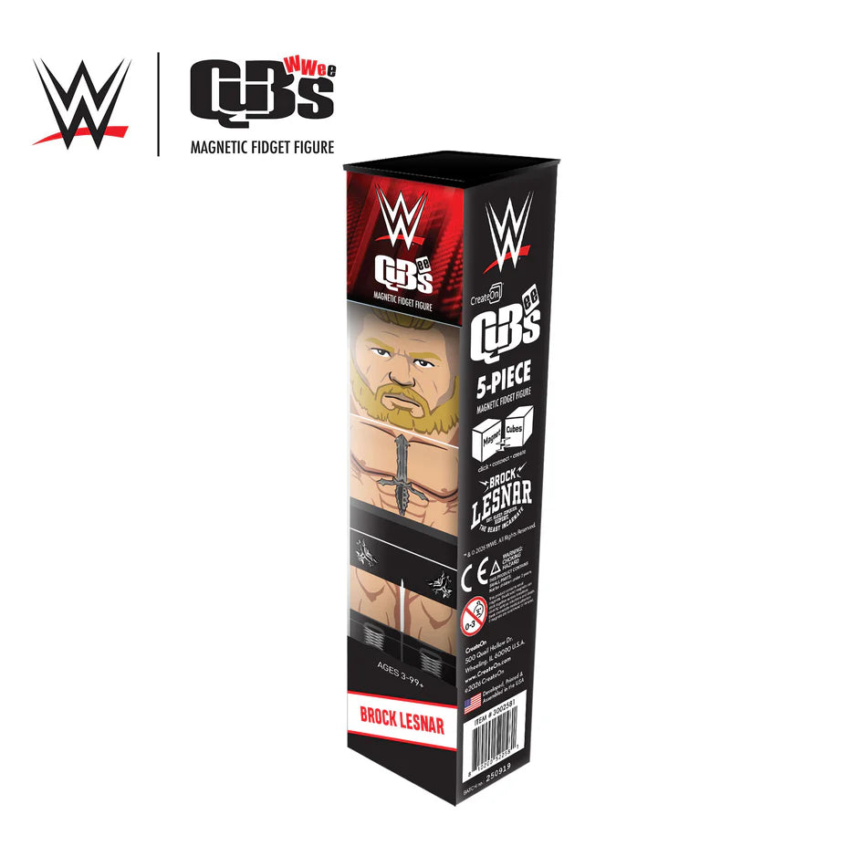2026 WWE CreateOn QuBees Magnetic Fidget Figure Series 1 Brock Lesnar
