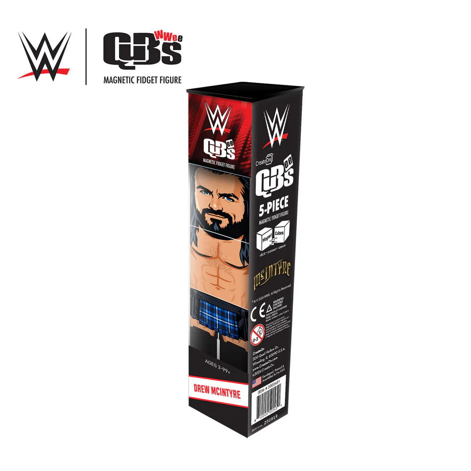 2026 WWE CreateOn QuBees Magnetic Fidget Figure Series 1 Drew McIntyre