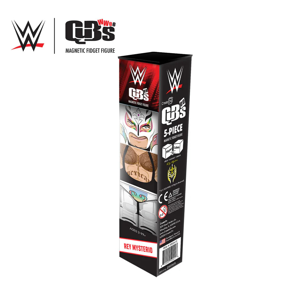 2026 WWE CreateOn QuBees Magnetic Fidget Figure Series 1 Rey Mysterio