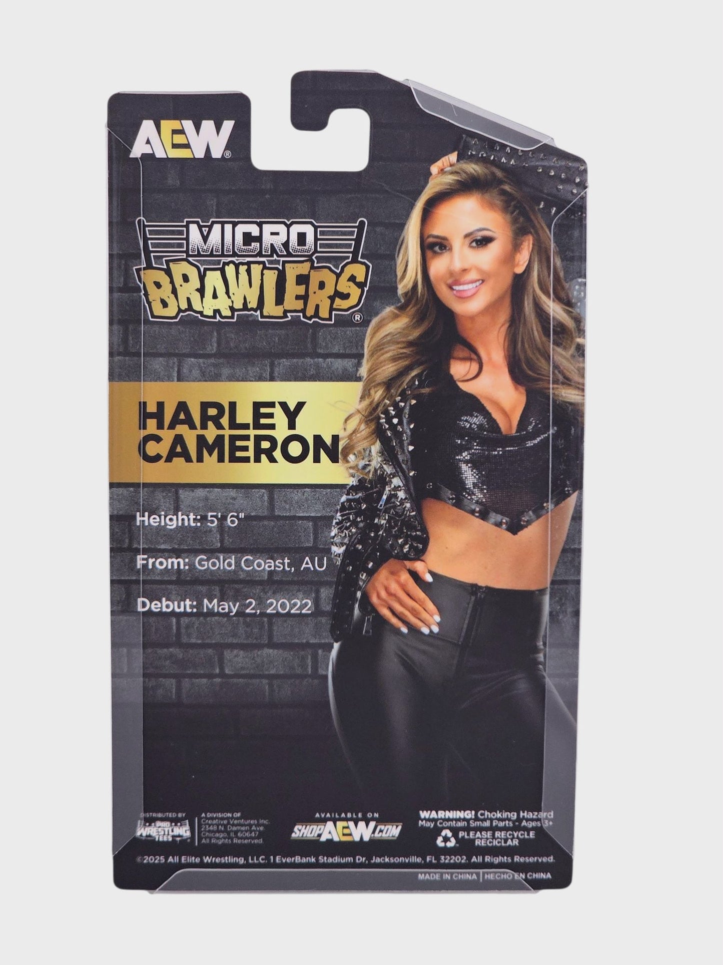 2025 AEW Pro Wrestling Tees Crate Exclusive Harley Cameron Micro Brawler