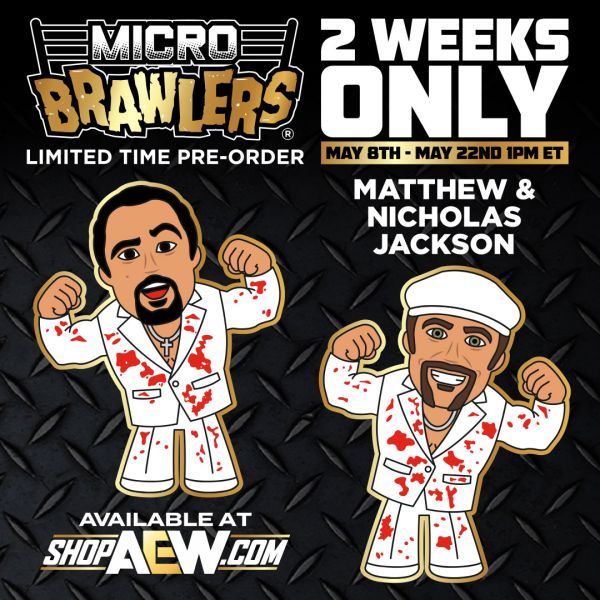 2024 AEW Pro Wrestling Tees Micro Brawlers Tag Team Edition 1 of 2 Matthew Jackson