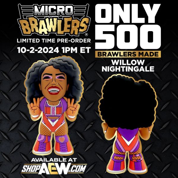 2024 AEW Pro Wrestling Tees Micro Brawlers Limited Edition Willow Nightingale