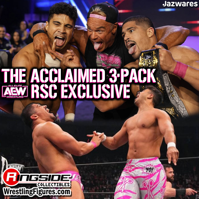 2024 AEW Jazwares Unrivaled Collection Ringside Exclusive #139 Acclaimed 3-Pack: Max Caster, Anthony Bowens & Billy Gunn