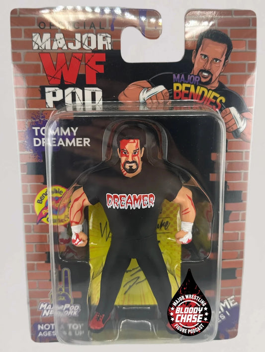 2023 Major Wrestling Figure Podcast Extreme Bendies Series 1 Tommy Dreamer [Bloody Chase]