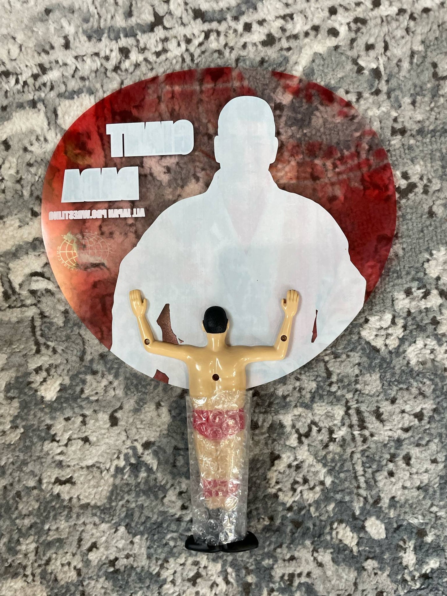 2000 AJPW Giant Baba Paper Fan Figure