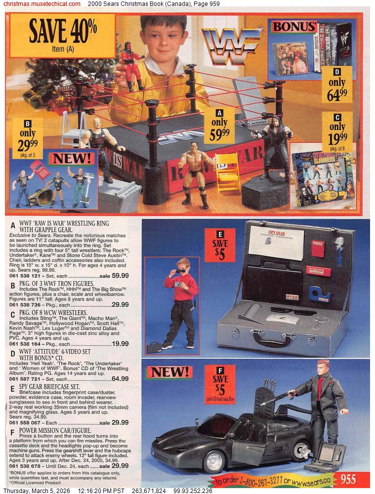2000 WWF Jakks Pacific Sears Mailaway Titantron Live Tron-Ready 3-Pack with Accessories: The Rock, Triple H & Big Show