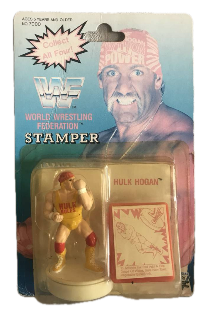1991 WWF Titan Sports Hulk Hogan Stamper [Carded]