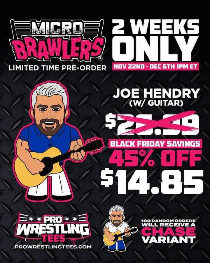 2025 Pro Wrestling Tees Limited Edition Micro Brawler Joe Hendry