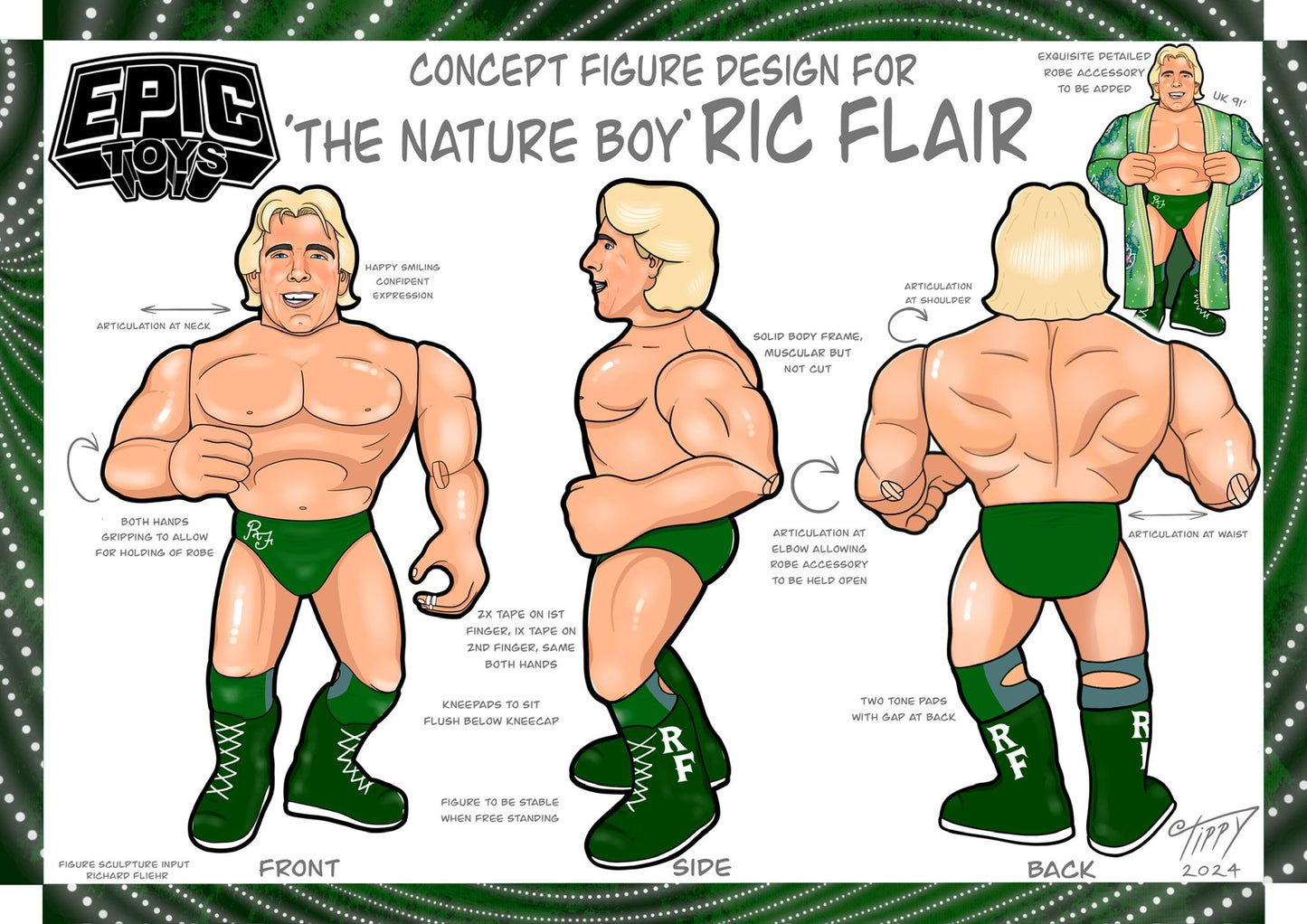 2025 Epic Toys Wrestling Megastars Series 4 "The Nature Boy" Ric Flair