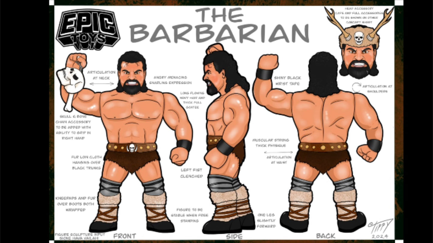 2025 Epic Toys Wrestling Megastars Series 4 Barbarian