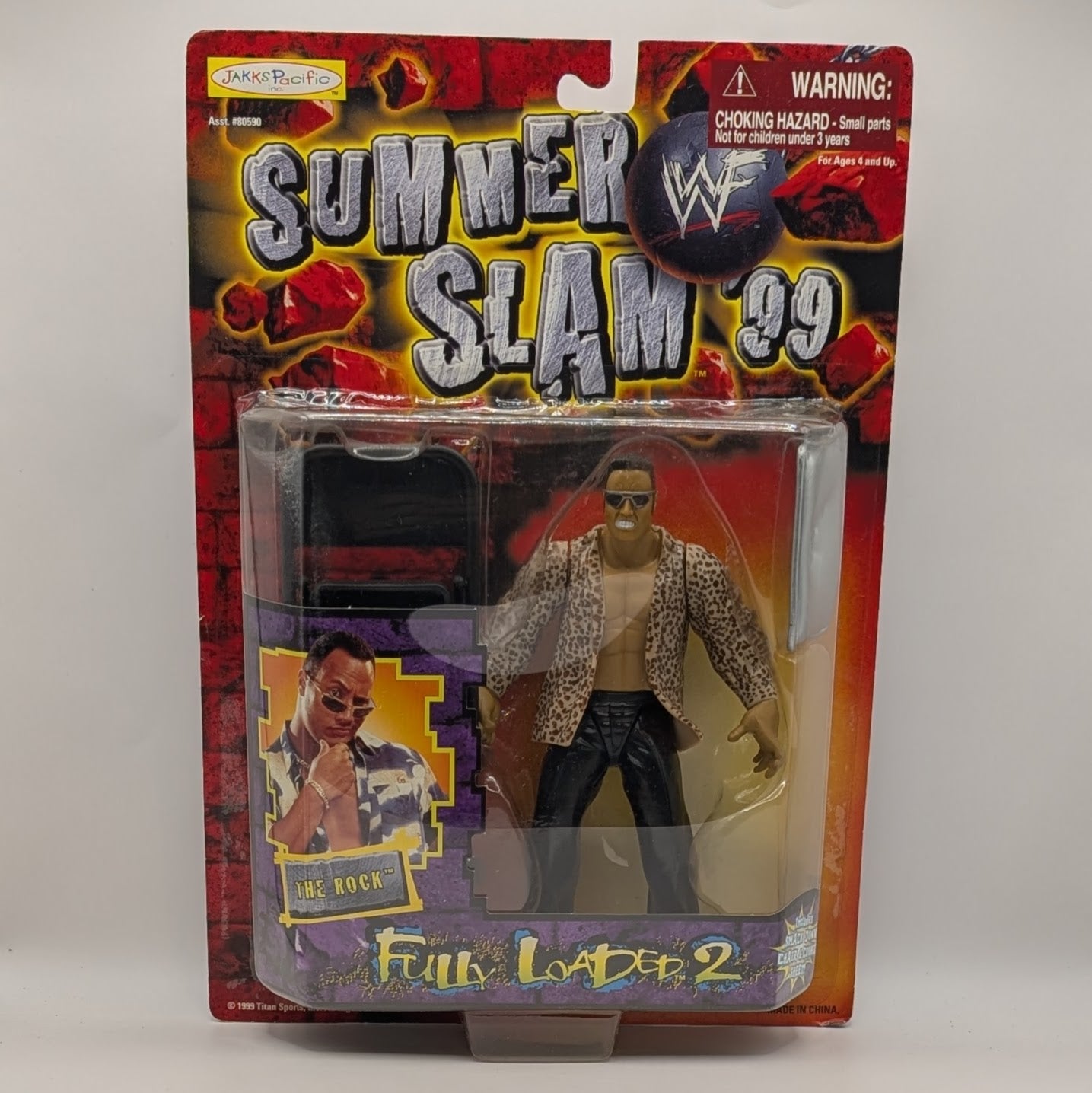 1999 WWF Jakks Pacific Fully Loaded Series 2 The Rock – Wrestling