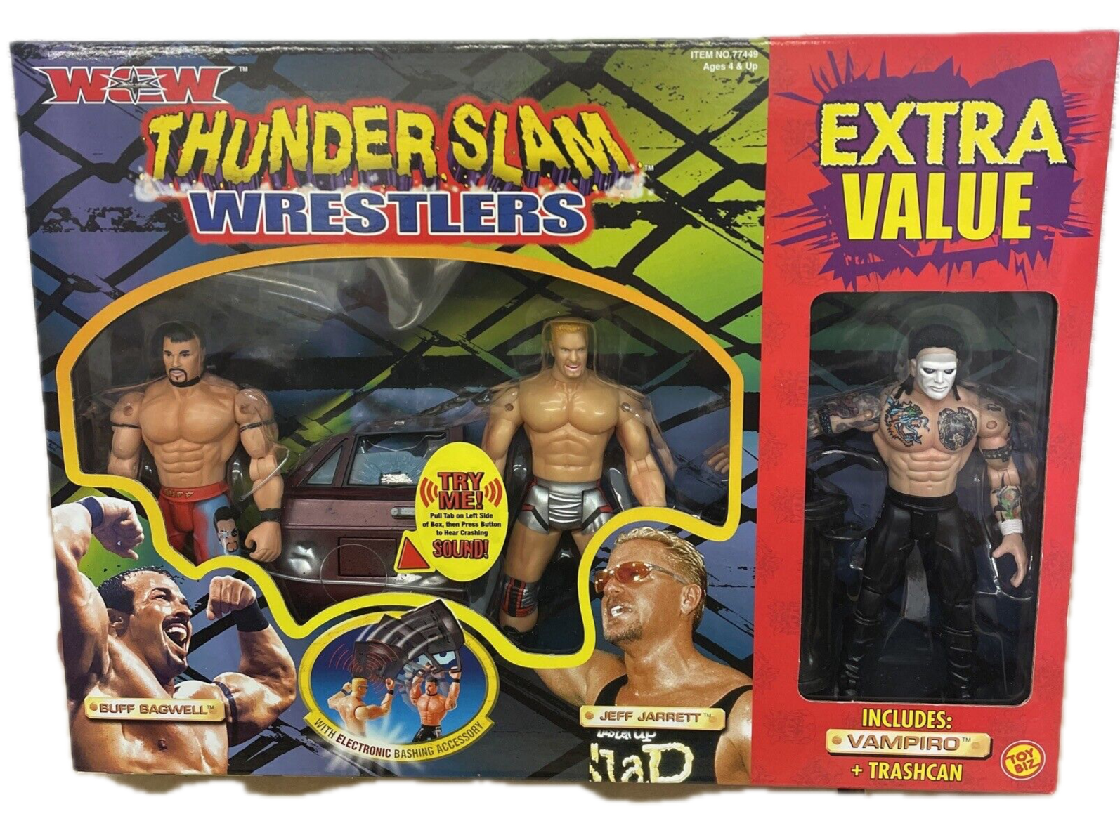 2000 WCW Toy Biz Thunder Slam Wrestlers Buff Bagwell, Jeff