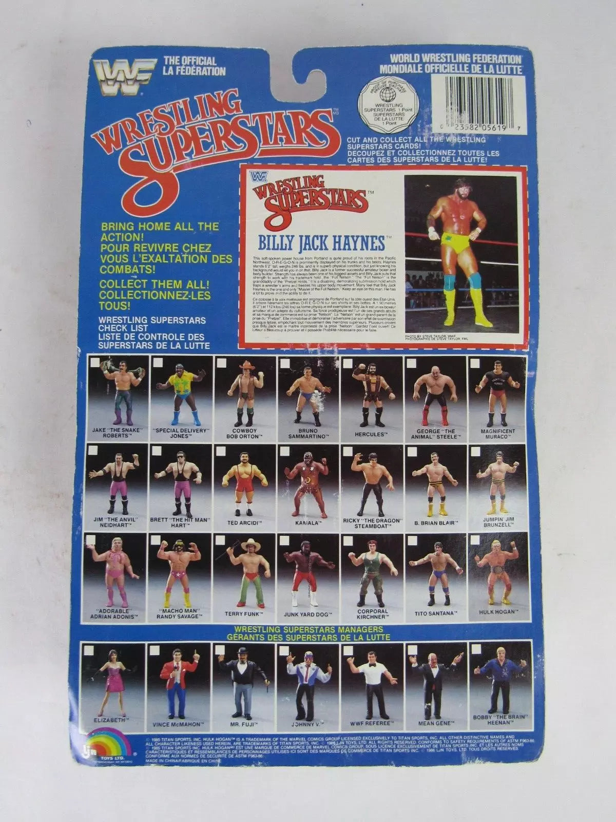 1987 WWF LJN Wrestling Superstars Series 4 Billy Jack Haynes