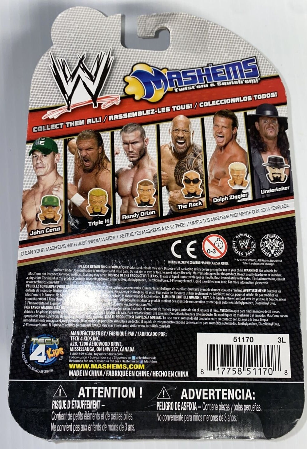 2013 WWE Tech 4 Kids Mash'ems Series 1 2-Pack: Dolph Ziggler & The Rock