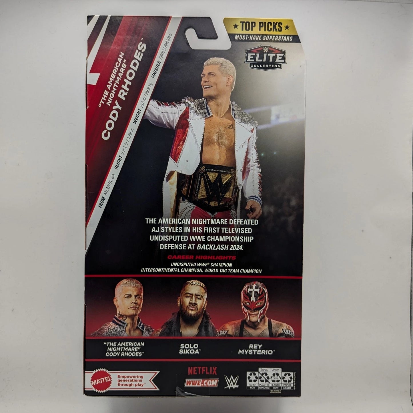 2025 WWE Mattel Elite Collection Top Picks Cody Rhodes