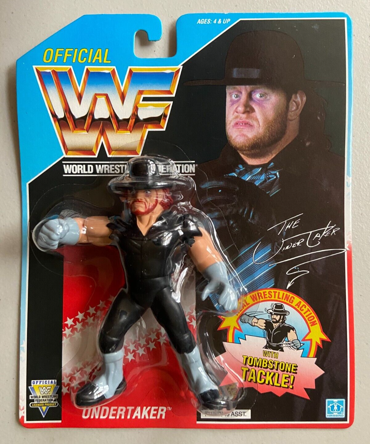 1992 WWF Hasbro Series 4 Undertaker with Tombstone Tackle 1992 WWF Hasbro Series 4 Undertaker with Tombstone Tackle