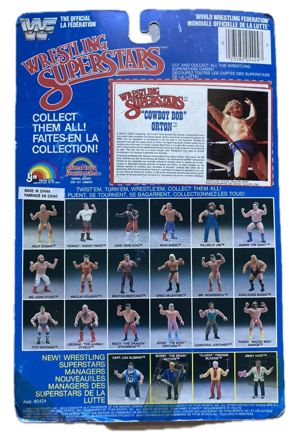 1987 WWF LJN Wrestling Superstars Series 4 "Cowboy" Bob Orton