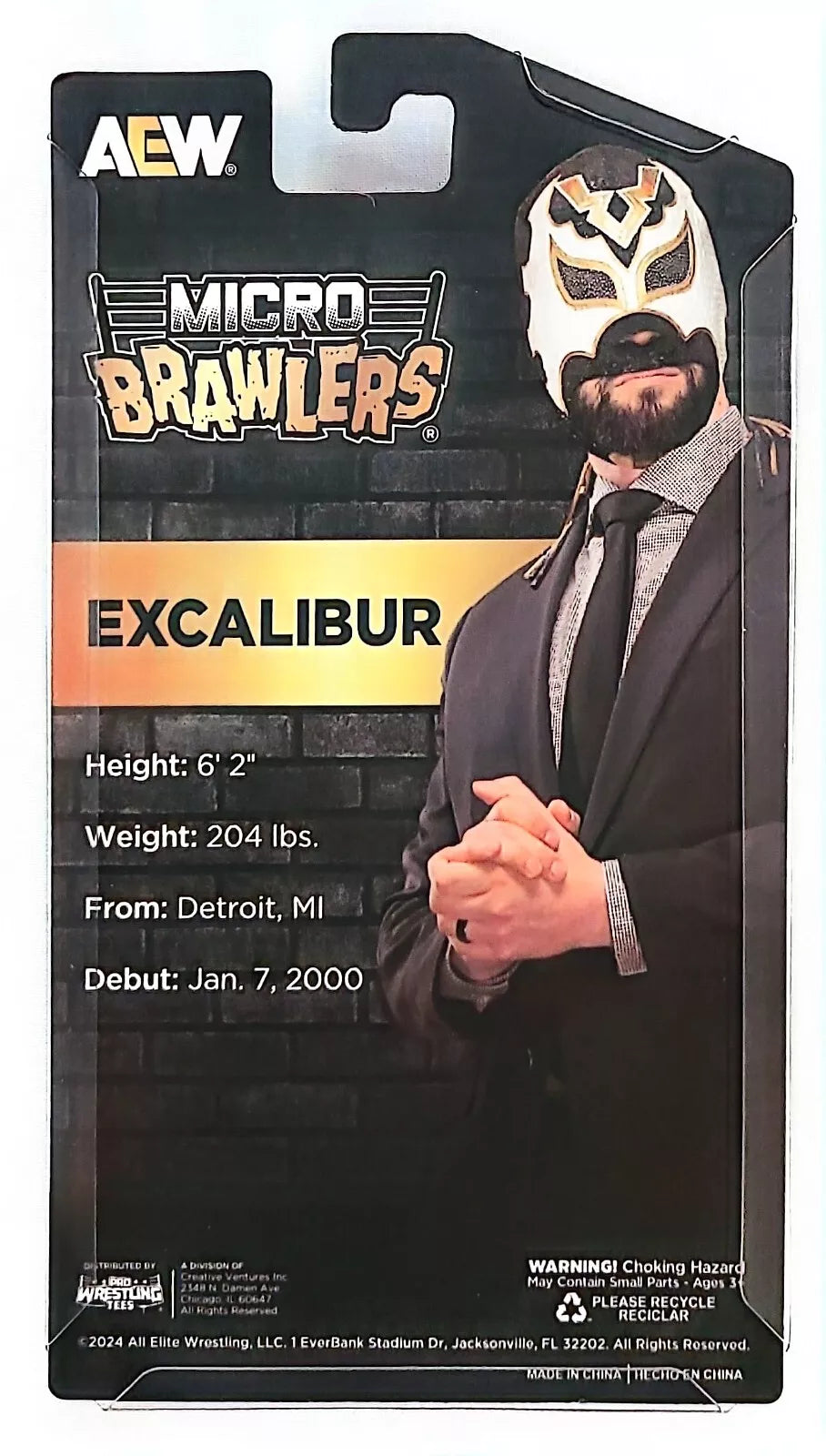 2024 AEW Pro Wrestling Tees Crate Exclusive Excalibur Micro Brawler