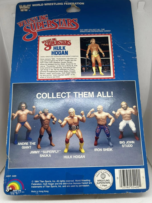 1985 WWF LJN Wrestling Superstars Series 1 Hulk Hogan [5-Back Card]