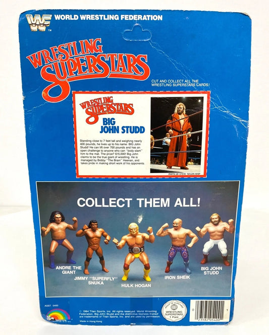 1985 WWF LJN Wrestling Superstars Series 1 Big John Studd [5-Back Card]