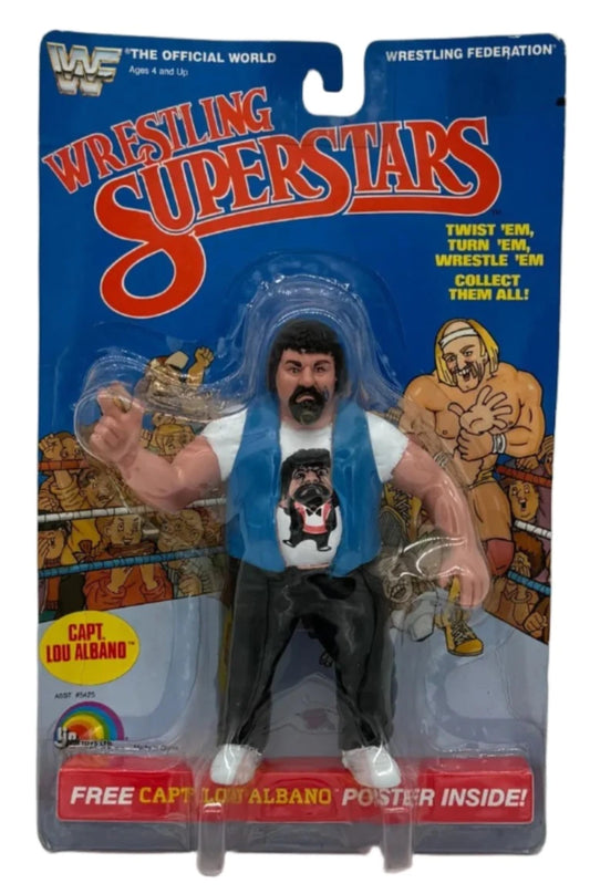 1986 WWF LJN Wrestling Superstars Series 3 Capt. Lou Albano [With Red Lapels, Non-Manager Card]