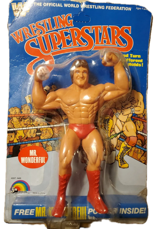 1986 WWF LJN Wrestling Superstars Series 2 Mr. Wonderful [13A-Back Card]