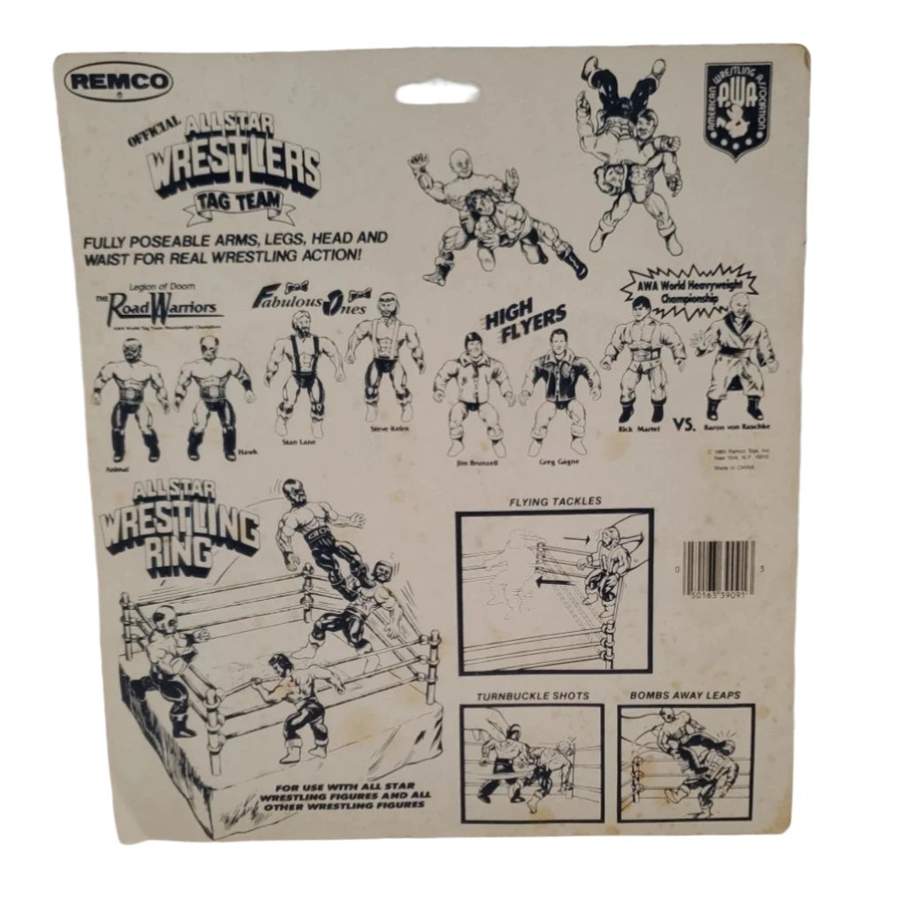 1984 AWA Remco All Star Wrestlers Series 1 Wave 1 Baron von Raschke vs. Rick Martel