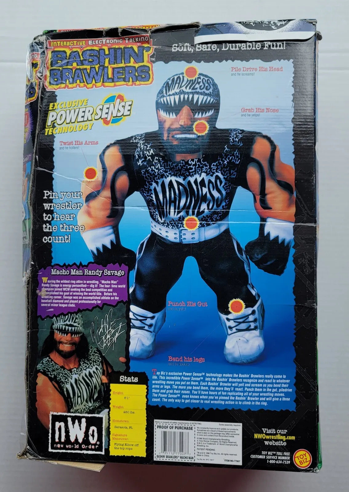 1998 WCW Toy Biz Bashin' Brawlers Series 1 "Macho Man" Randy Savage