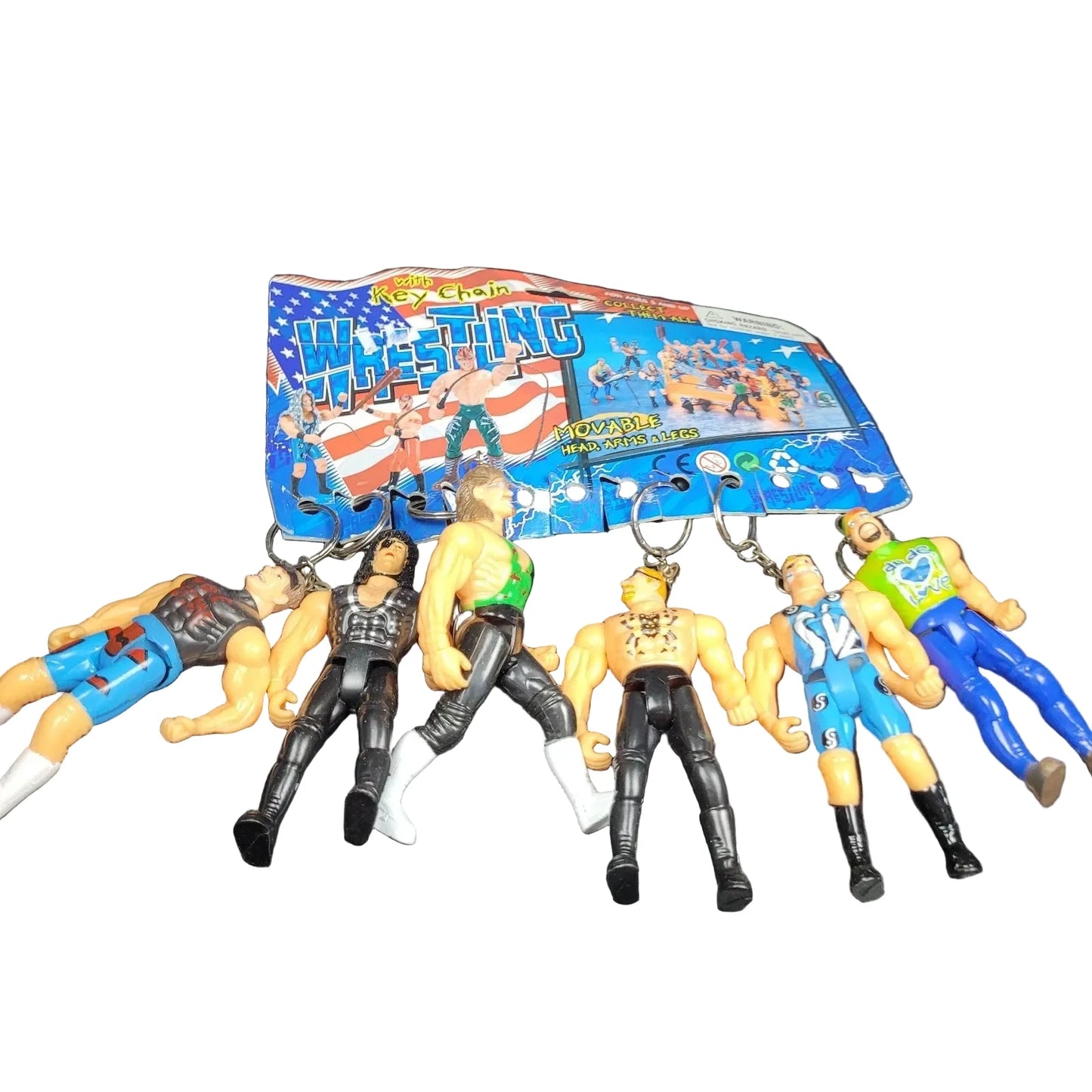 JPW International Bootleg/Knockoff Wrestling Key Chain 6-Pack