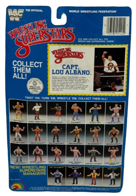 1986 WWF LJN Wrestling Superstars Series 3 Capt. Lou Albano [With Red Lapels, Non-Manager Card]