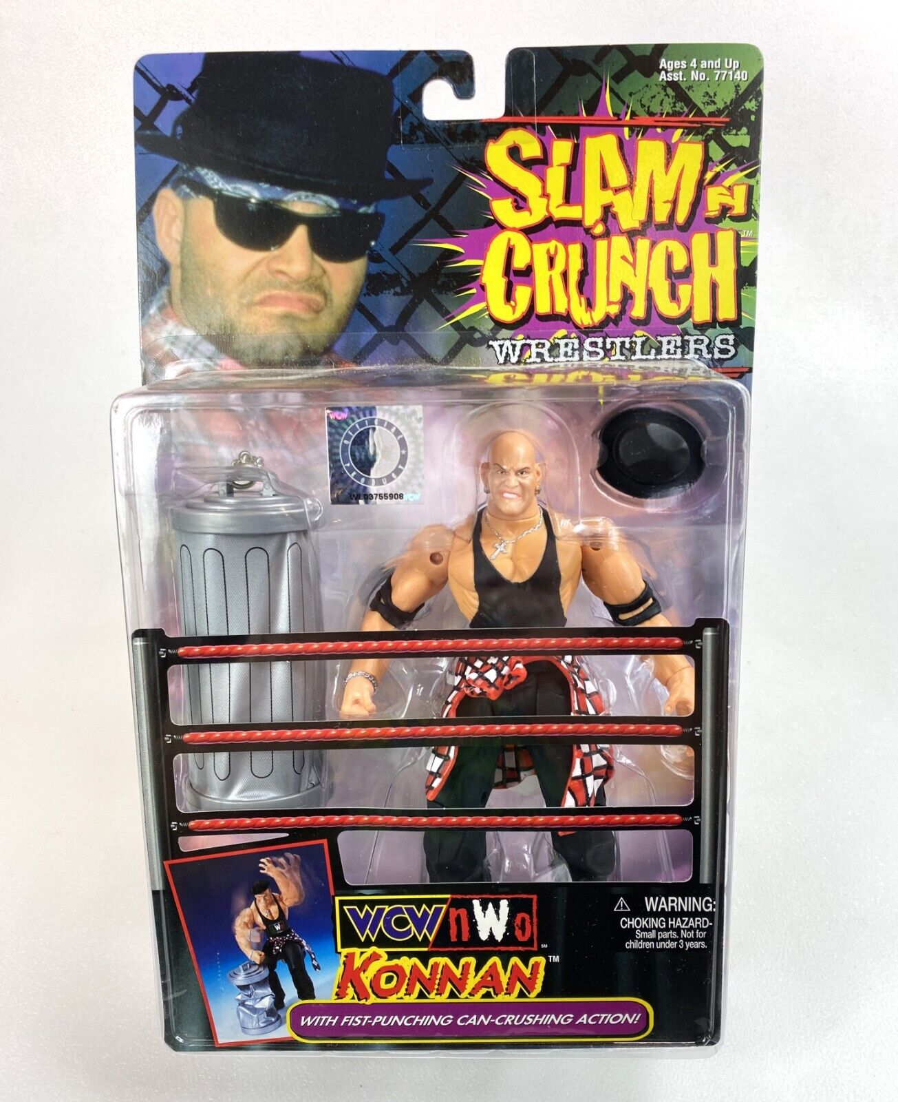 1999 WCW Toy Biz Slam 'N' Crunch Konnan – Wrestling Figure Database