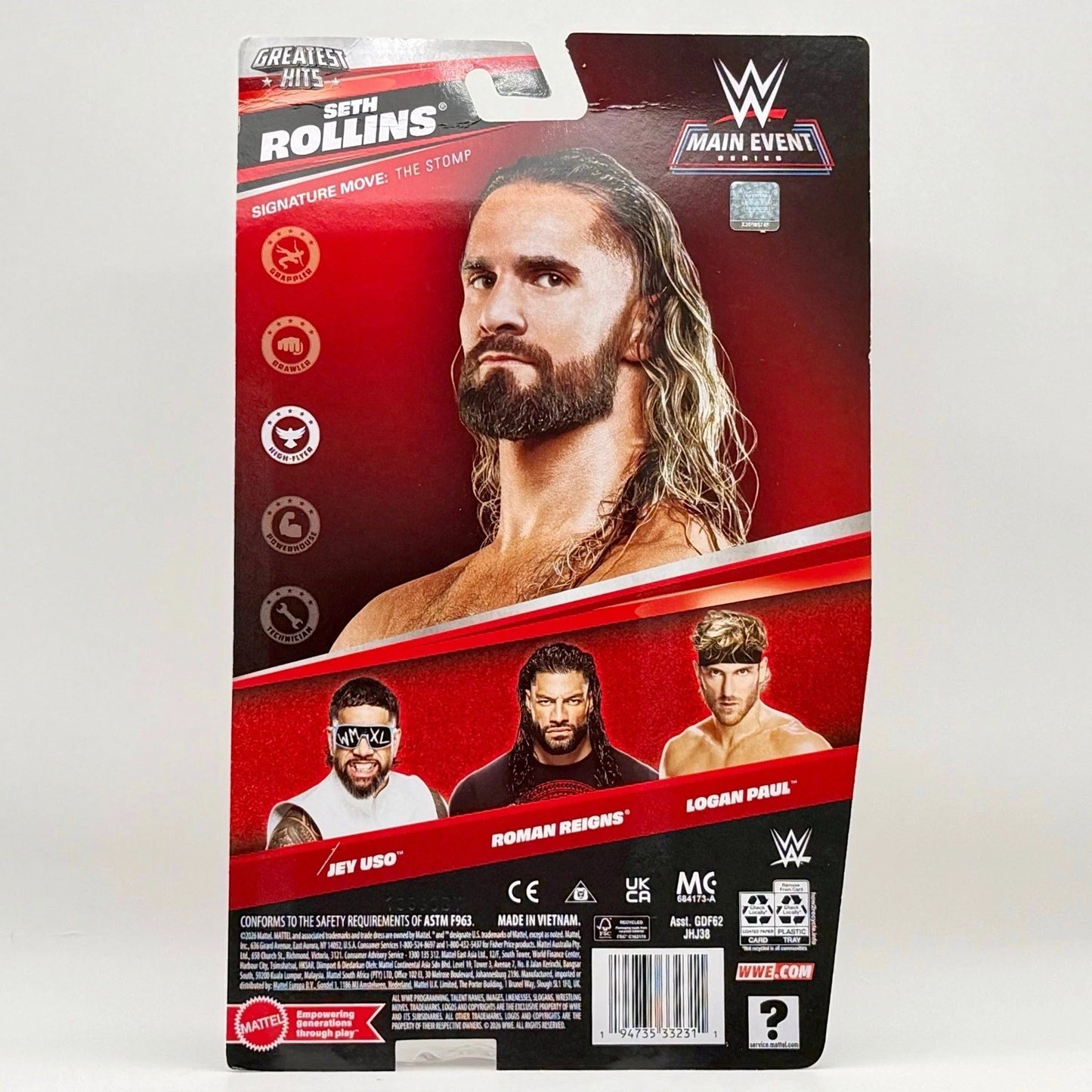 2026 WWE Mattel Main Event Greatest Hits Series 4 Seth Rollins