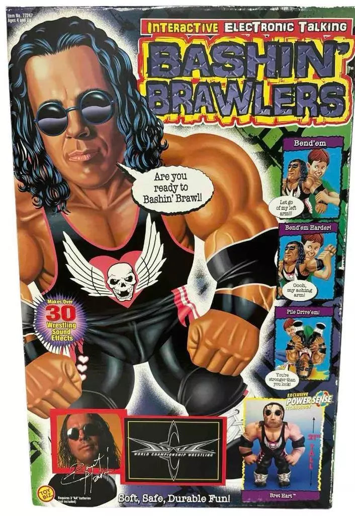 1999 WCW Toy Biz Bashin' Brawlers Series 3 Bret Hart – Wrestling