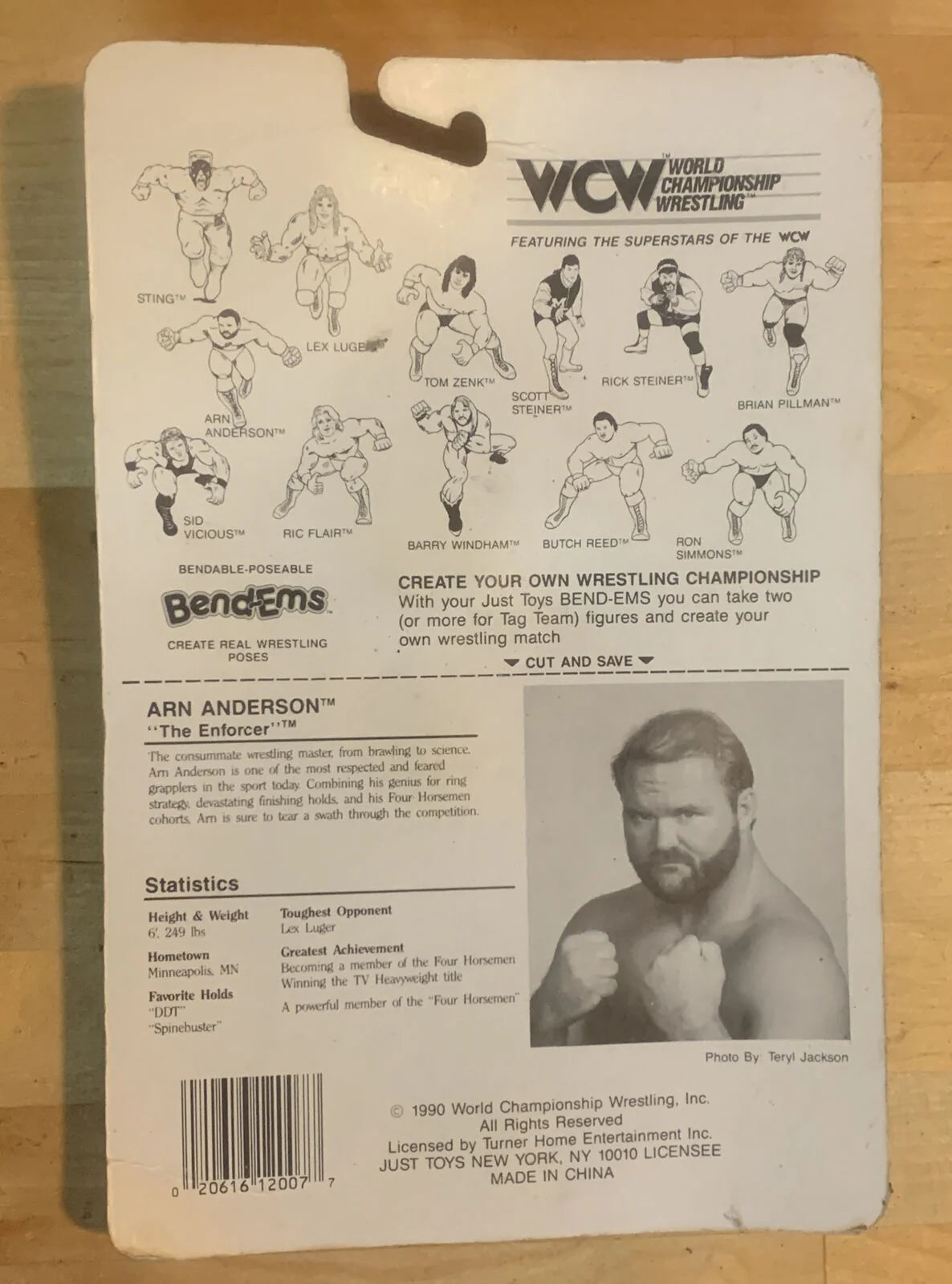 1990 WCW Just Toys Bend-Ems Arn Anderson