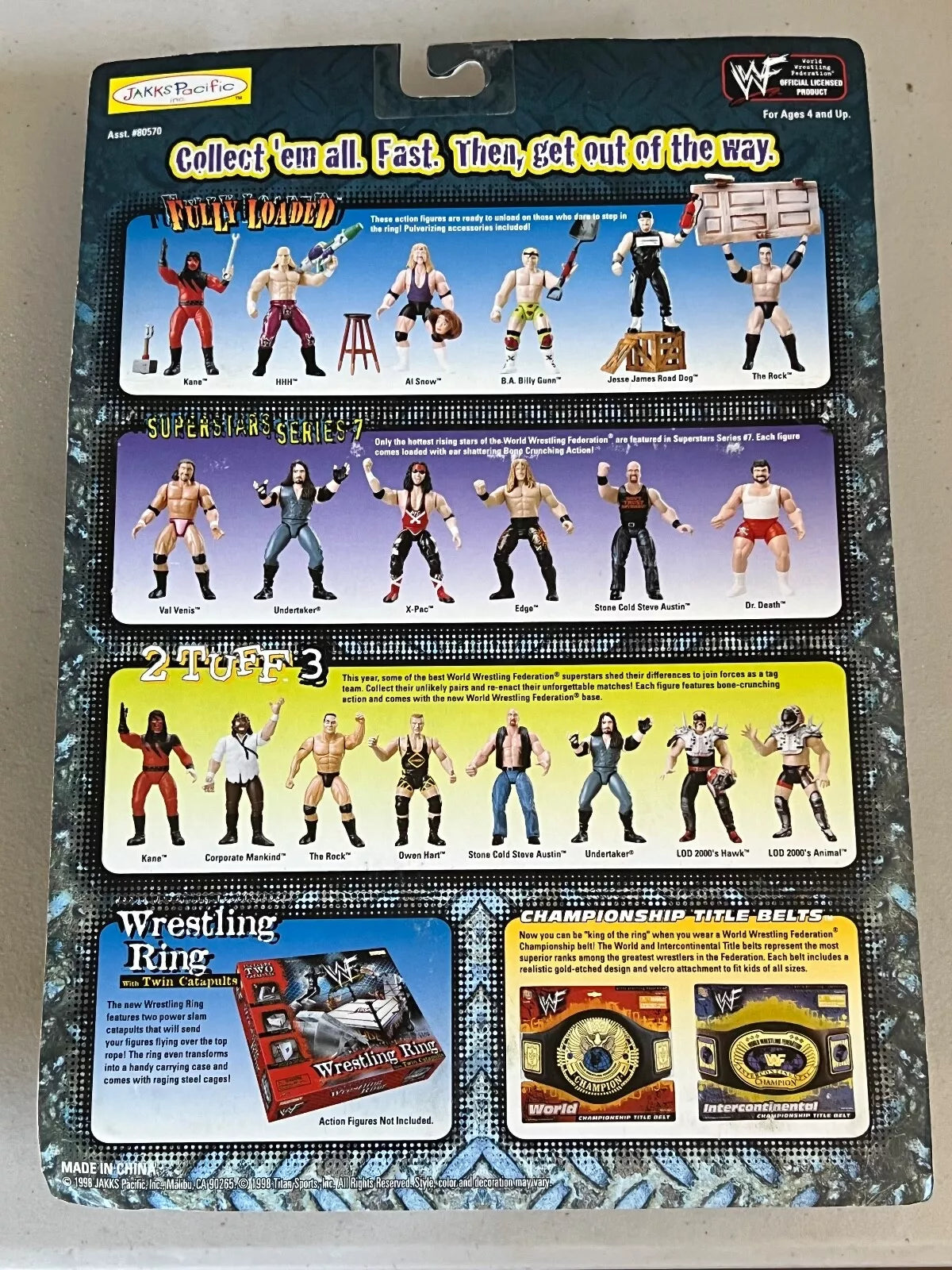 1999 WWF Jakks Pacific Fully Loaded Series 1 Kane