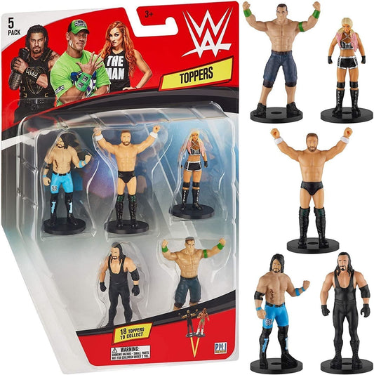 2020 WWE PMI Pencil Toppers 5-Pack: AJ Styles, Daniel Bryan, Alexa Bliss, Undertaker & John Cena