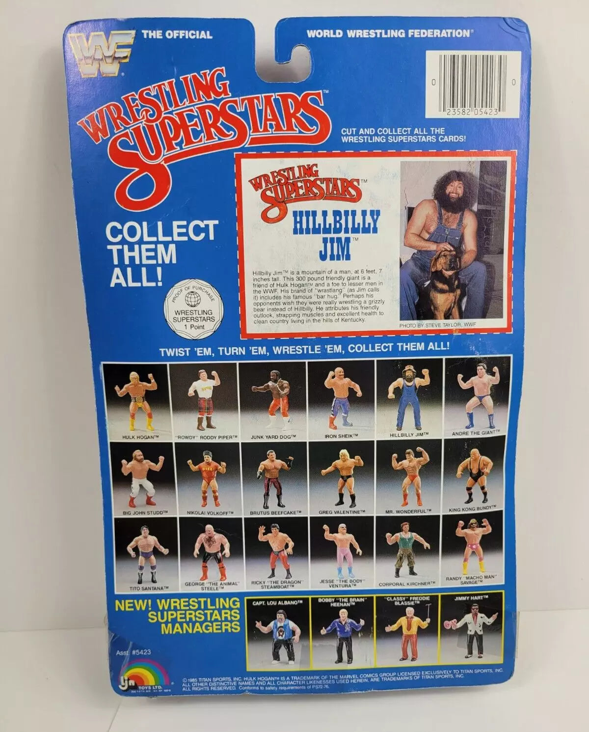1985 WWF LJN Wrestling Superstars Series 1 Hillbilly Jim
