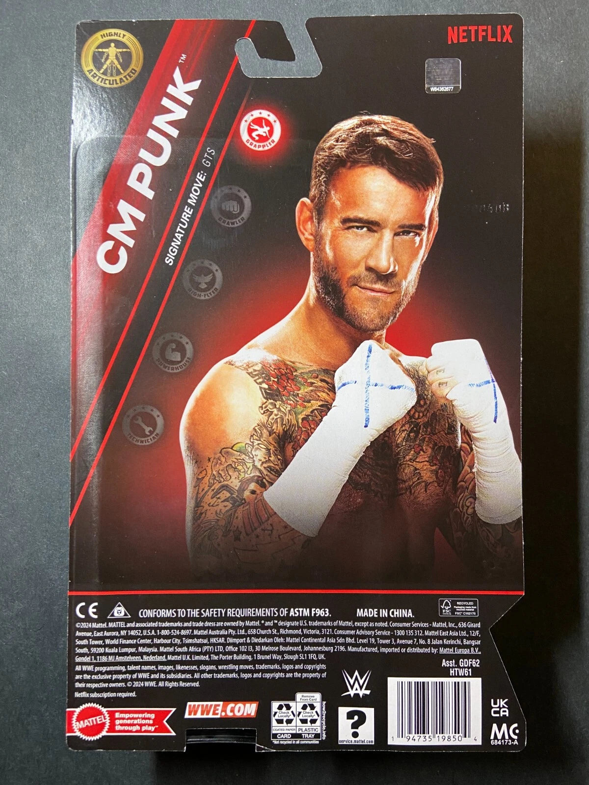 2024 WWE Mattel Main Event Raw on Netflix CM Punk