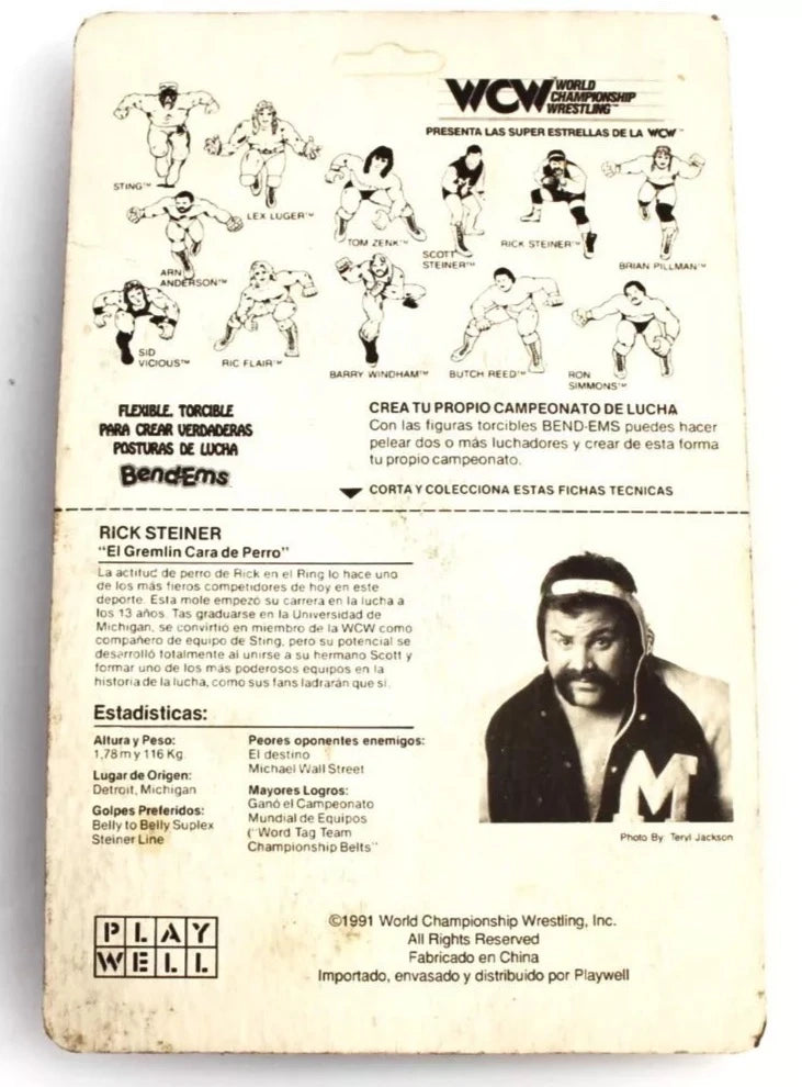 1991 WCW Play Well Bend-Ems Rick Steiner