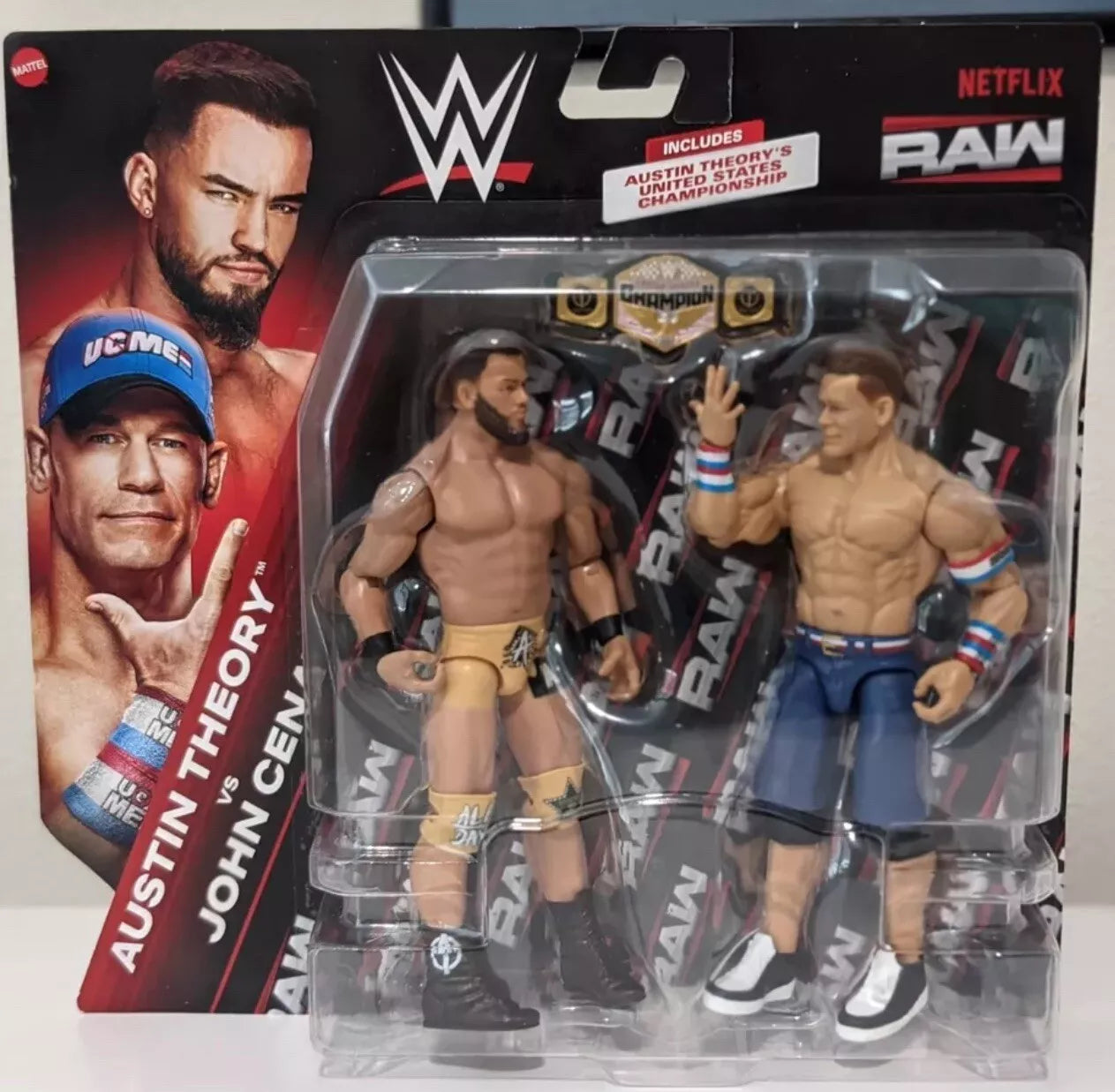 2024 WWE Mattel Main Event Raw on Netflix 2-Pack: Austin Theory vs. John Cena