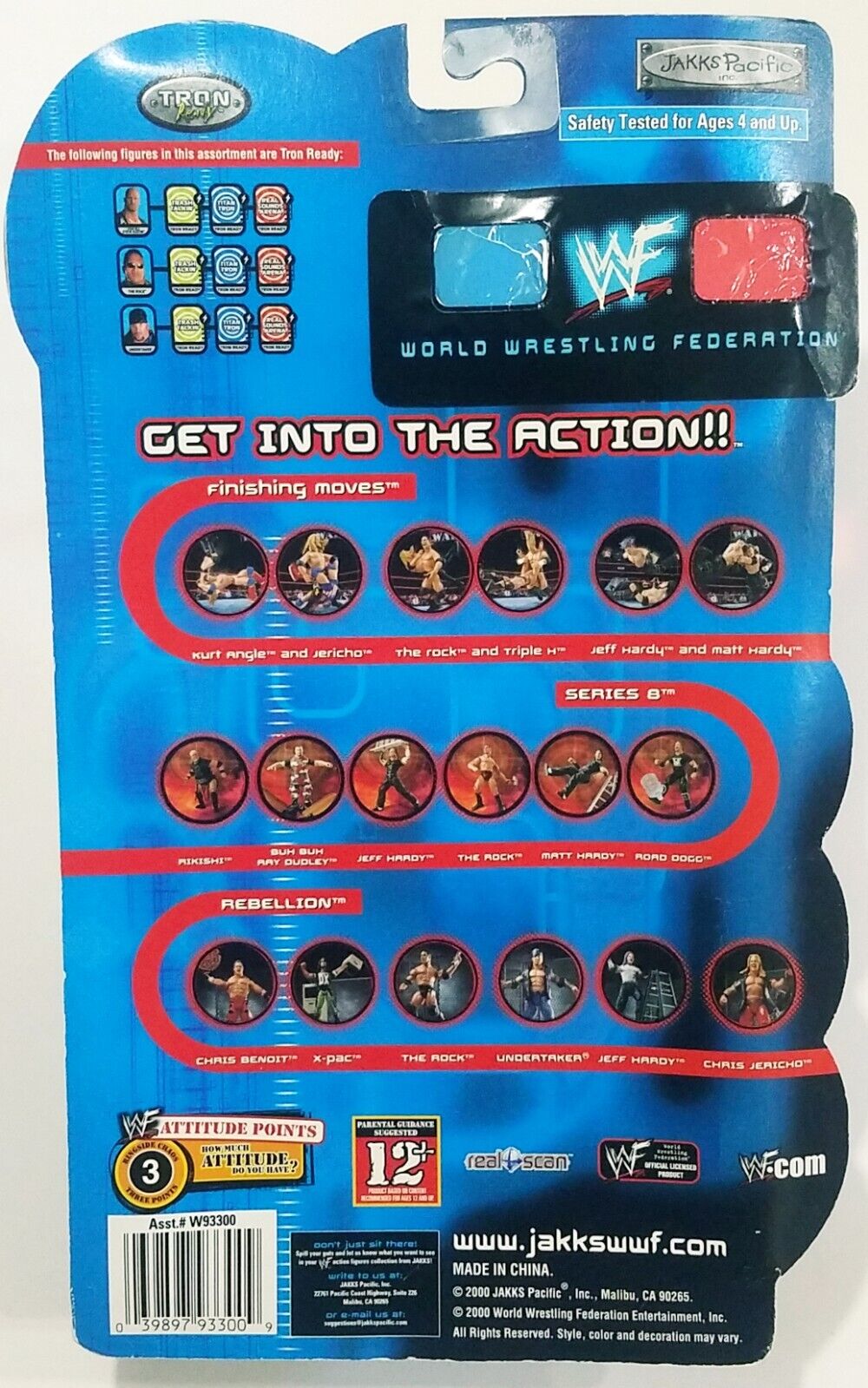 2000 WWF Jakks Pacific Titantron Live Ringside Chaos Series 1 Tazz