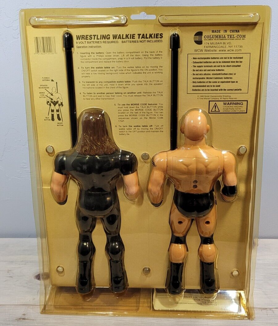 1999 WCW Columbia Tel-Com Slam Bam! Wrestling Walkie Talkies: Goldberg & Kevin Nash