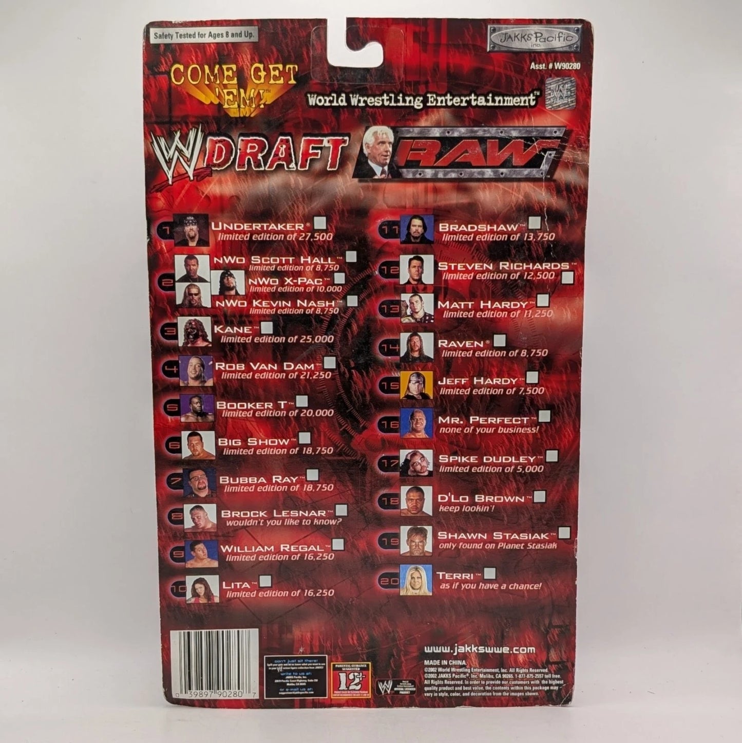2002 WWE Jakks Pacific Raw Draft R-3 Tech Undertaker