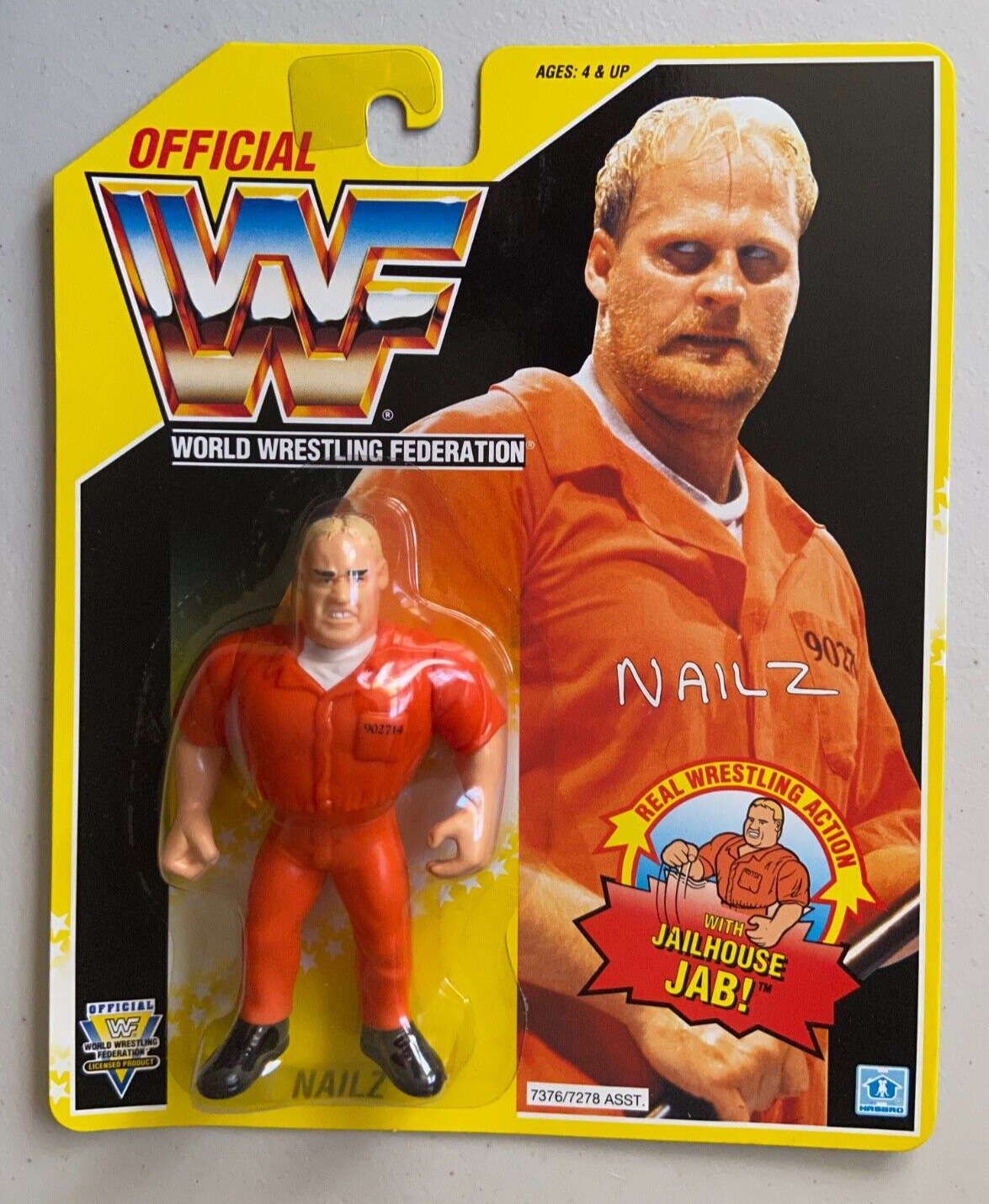1993 WWF Hasbro Series 7 Nailz with Jailhouse Jab