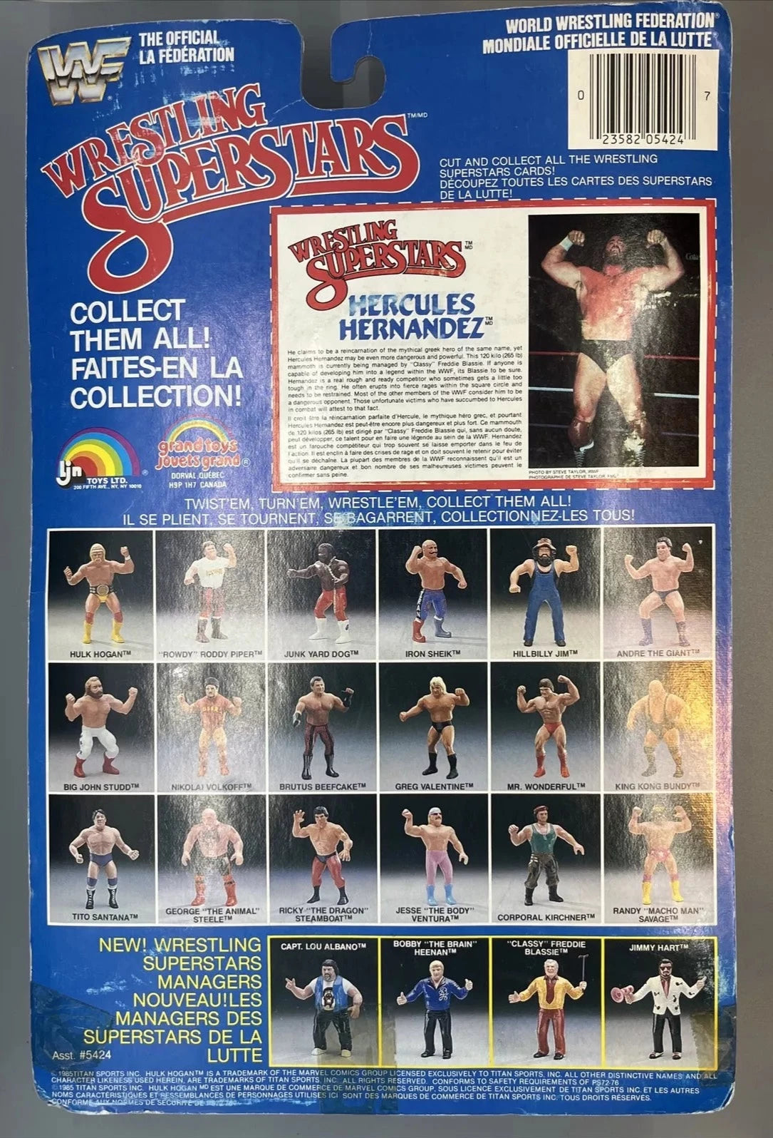 1987 WWF LJN Wrestling Superstars Series 4 Hercules Hernandez